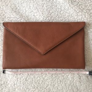 J Crew leather clutch purse